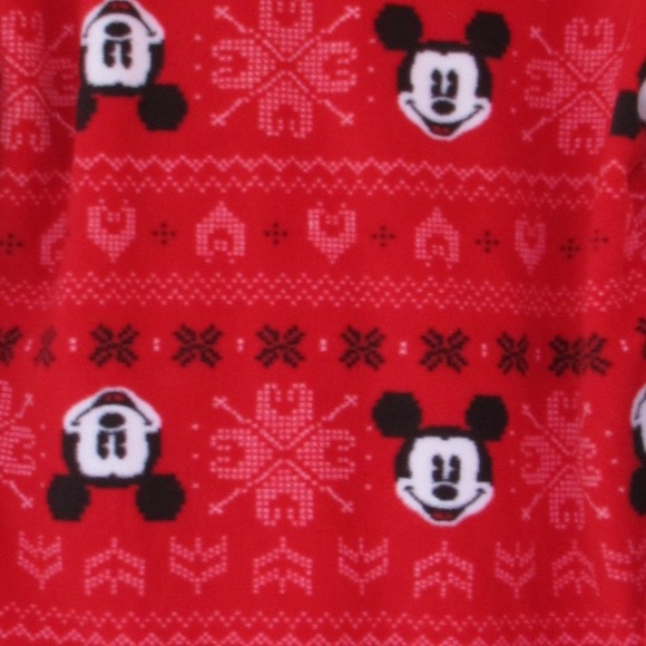 Relist12/21 NWOT Disney Mickey mouse fleece PJ set pant & button down top size M - Picture 8 of 13